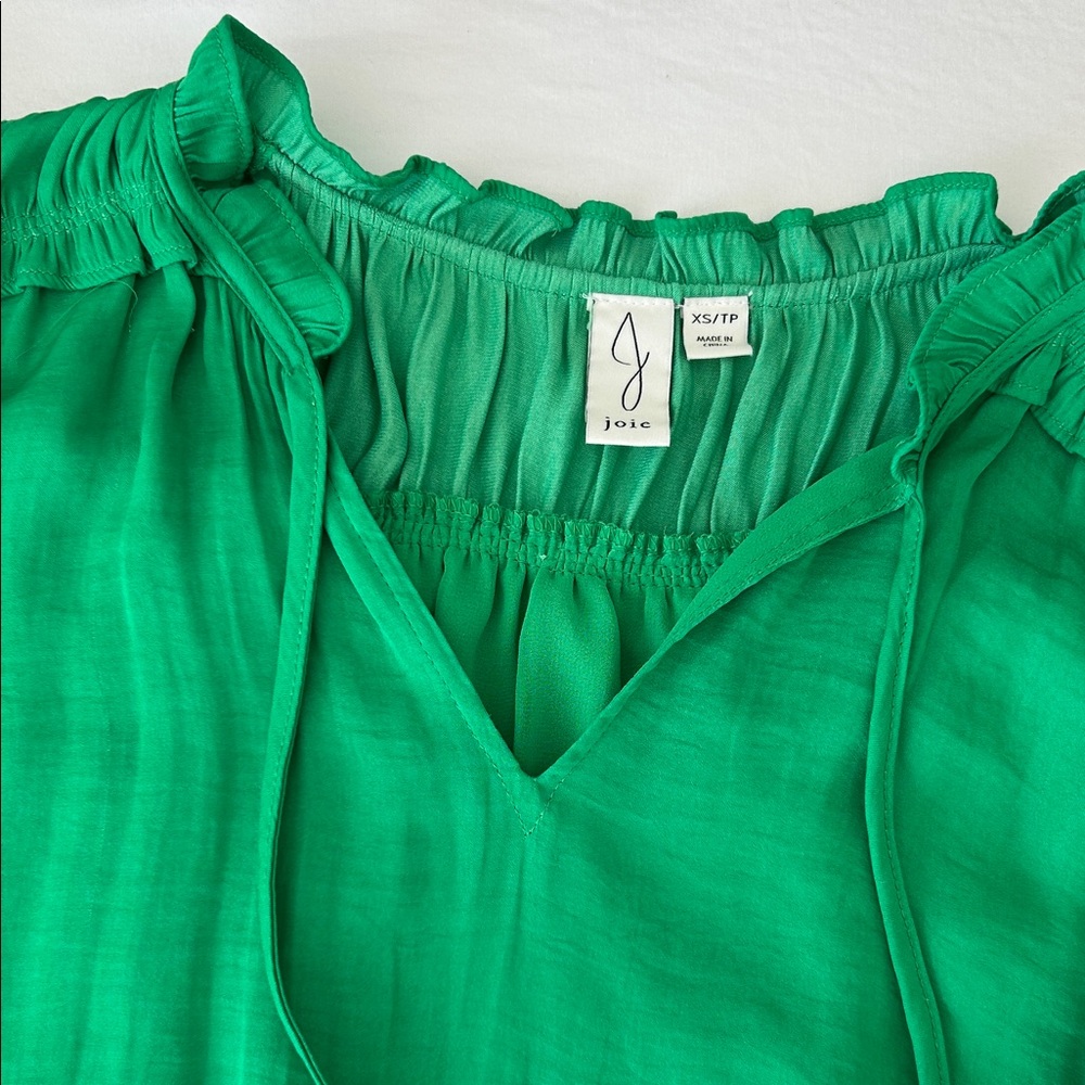 Joie Green Ruffled Mini Dress - Picture 3 of 12